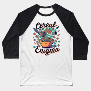 Cereal Enigma Funny - Retro Breakfast Cartoon Gift Baseball T-Shirt